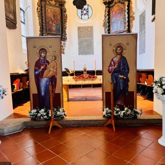 “Noi suntem călători şi străini”… Prima Sf.Liturghie în Biberach